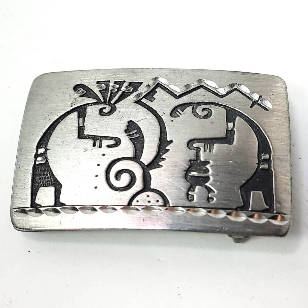Pewter Native Southwest Corn Planting, Harvest to Table Belt Buckle